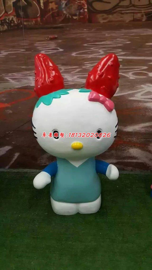 玻璃鋼hello kitty雕塑，卡通玻璃鋼雕塑 (10)