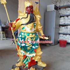 玻璃鋼紅臉關(guān)公雕塑，玻璃鋼彩繪神仙雕塑