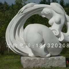 抽象女人石雕，公園抽象雕塑