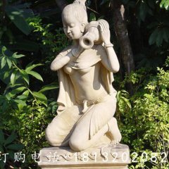 美女沐浴石雕，公園人物石雕