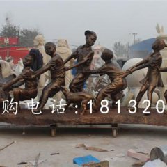 拔蘿卜銅雕，公園小品銅雕