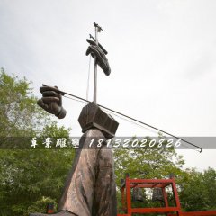 拉二胡銅雕，公園景觀銅雕