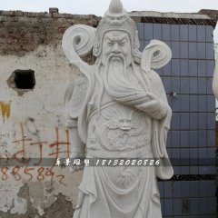 關(guān)公石雕，大理石武財(cái)神雕塑