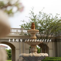 歐式噴泉石雕，公園三層噴泉石雕