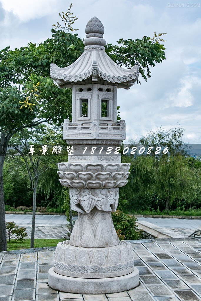 石燈雕塑，公園景觀石雕