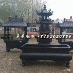 香爐銅雕，寺廟銅香爐