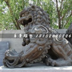 大型銅獅子，戲球獅銅雕