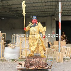 關(guān)圣帝君雕塑，玻璃鋼仿銅雕塑