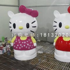 玻璃鋼hello kitty雕塑，卡通雕塑