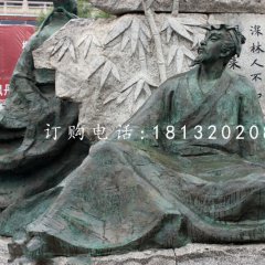 王維銅雕，古代詩人銅雕