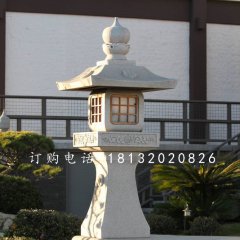 宮燈石雕，公園大理石燈雕塑