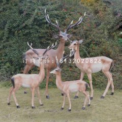 玻璃鋼仿真鹿，公園仿真動物雕塑