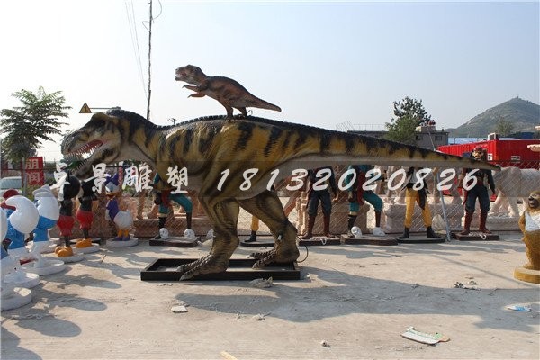 仿真恐龍雕塑公園玻璃鋼動物雕塑 