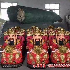 仿真財(cái)神雕塑，玻璃鋼財(cái)神雕塑