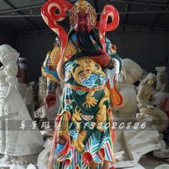 武財(cái)神雕塑，玻璃鋼關(guān)公雕塑