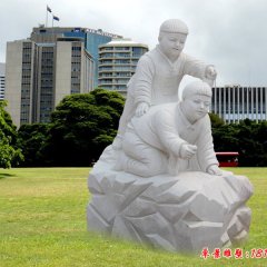 漢白玉校園童趣兒童石雕