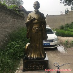 古代名人玻璃鋼仿銅祖沖之雕塑