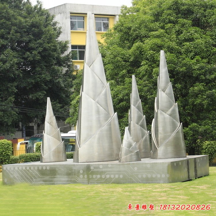 不銹鋼竹筍雕塑  不銹鋼公園景觀雕塑(1)