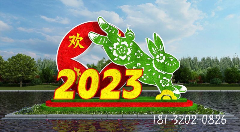 2023福兔景觀不銹鋼雕塑 (1)